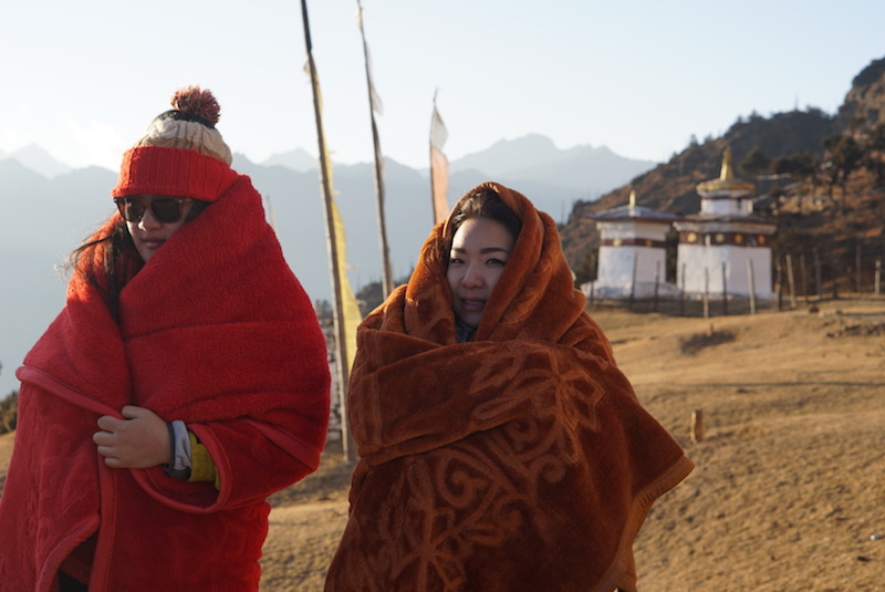 Bundling up in Bhutan