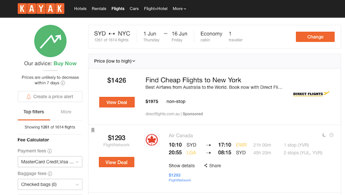 Six Secrets To Help You Find Cheap Flights - KAYAK AU