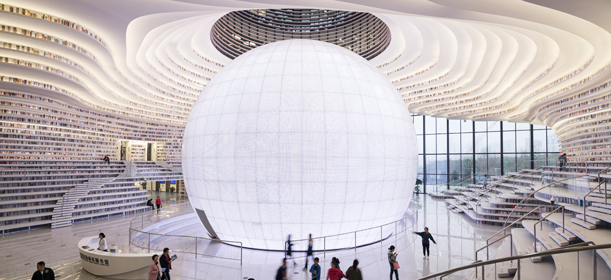 The 8 Most Gorgeous Libraries In The World - Tianjin Binhai Library, Beijing, China